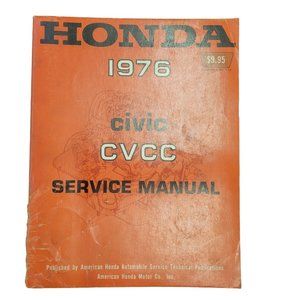 1976 Honda Civic CVCC Service Manual First Edition Automotive Repair Shop Book